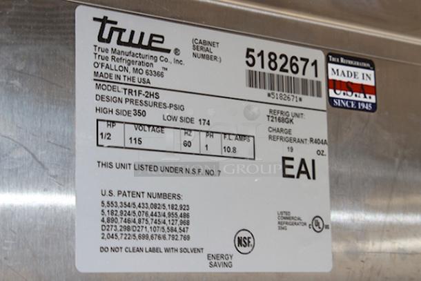 True TR1F-2HS Reach-In Solid Half Door Freezer, On Commercial Casters. 115v/60hz/1Ph. S/N: 5182671. Tested. In Working Order - Image 4 of 5