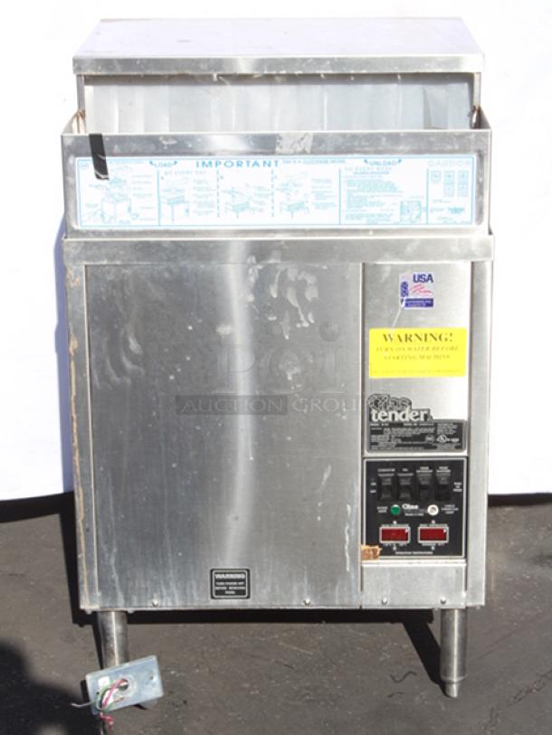 Glastender GT-24 Glasswasher. In Working Order. 120/208-240v, 1Ph, 60Hz, 3 Wire (2 Hot/1 Neutral). S/N: 24008563 Capacity: 3 minute cycle, 60 second wash and 60 second rinse exposure. 1000 - 2-1/2″ diameter or 800 - 2-3/4″ diameter glasses per hour - Image 1 of 5