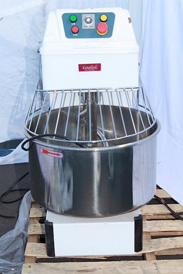 BRAND NEW SCRATCH & DENT! Estella SM50 50 Qt. / 70 lb. Two-Speed Spiral Dough Mixer - 220V, 4 HP	S/N; 348SM50052400598. - Image 8 of 12
