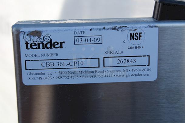 Glastender CBB-36L-CP10 Underbar Ice Bin/Cocktail Station, Bottle Well Bin. S/N: 262843. Mfr. Date: 03-04-09 - Image 2 of 6