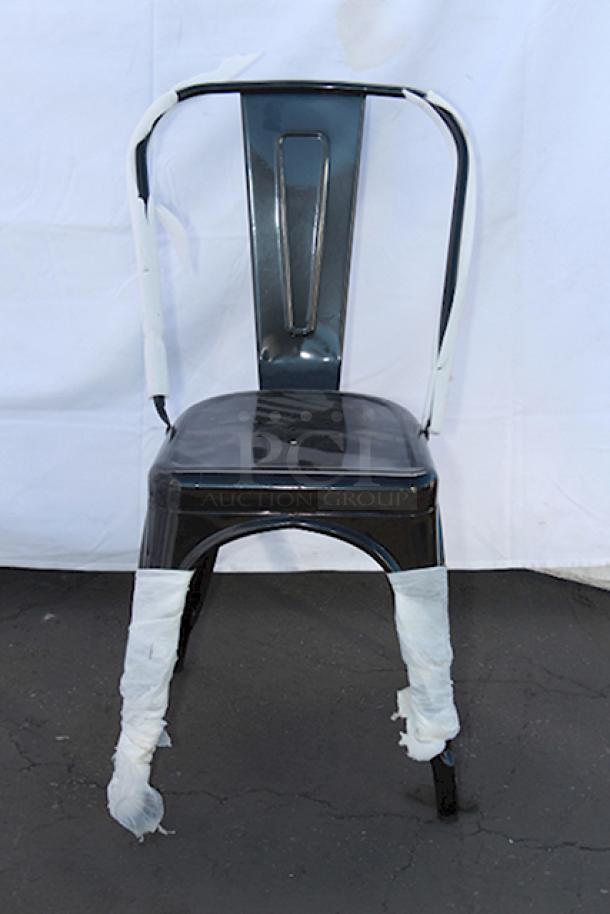 BRAND NEW SCRATCH & DENT! Lancaster Table & Seating Alloy Series Onyx Black Outdoor Cafe Chair	20x Your Bid. - Image 2 of 6