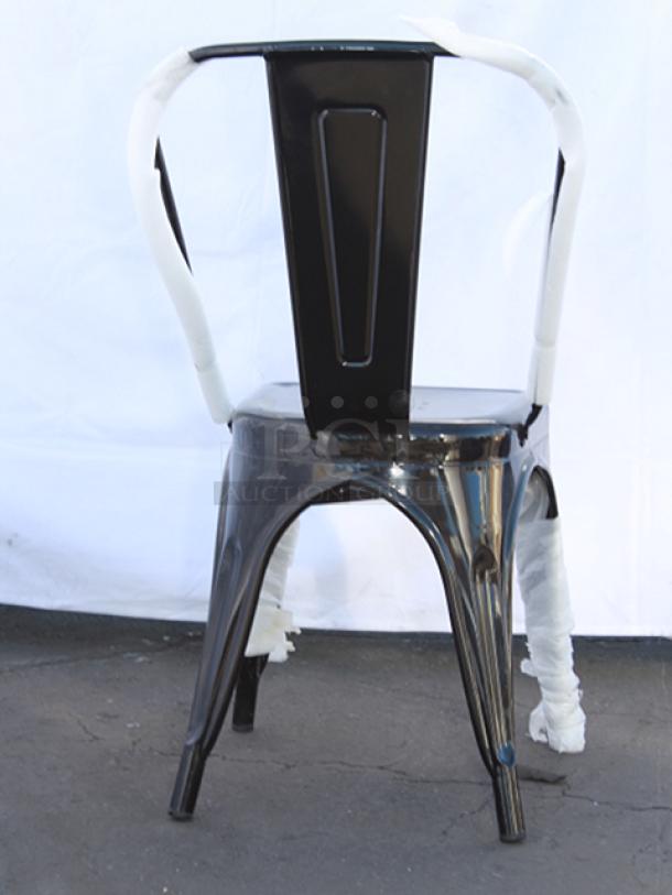 BRAND NEW SCRATCH & DENT! Lancaster Table & Seating Alloy Series Onyx Black Outdoor Cafe Chair	20x Your Bid. - Image 4 of 6