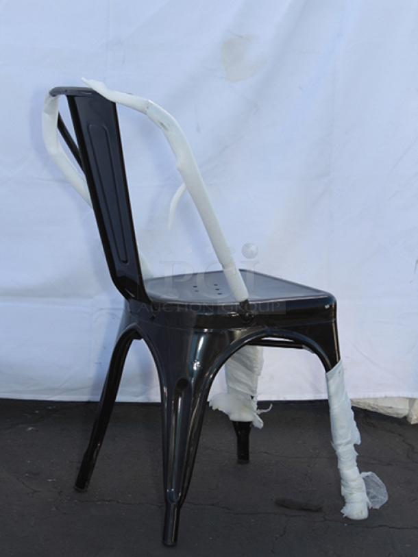 BRAND NEW SCRATCH & DENT! Lancaster Table & Seating Alloy Series Onyx Black Outdoor Cafe Chair	20x Your Bid. - Image 6 of 6