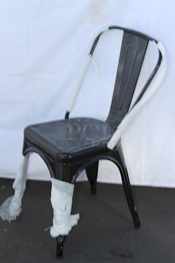 BRAND NEW SCRATCH & DENT! Lancaster Table & Seating Alloy Series Onyx Black Outdoor Cafe Chair	20x Your Bid. - Image 3 of 6