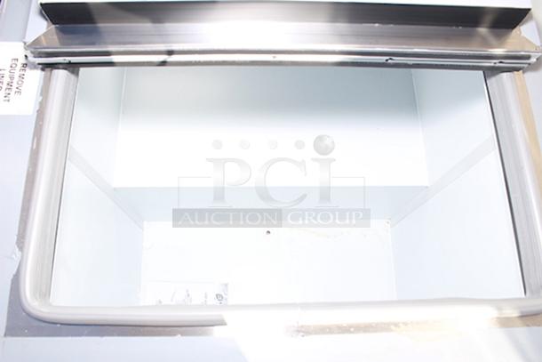 BRAND NEW SCRATCH & DENT! Excellence HFF-4HC 31" Flip Lid Ice Cream Dipping Cabinet. S/N: 2406104691. 115 Volts	3.3 Amps	1 Phase	60 Hz. Right Side is dented. See photos. - Image 4 of 6