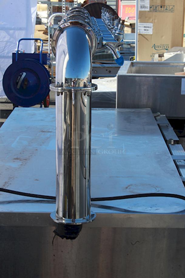 BEAUTIFUL ADDITION TO ANY BAR! Beer Tower 12 Tap Stainless Steel Pass-Thru ARCADIA 12, Glycol Cooled. - Image 4 of 6