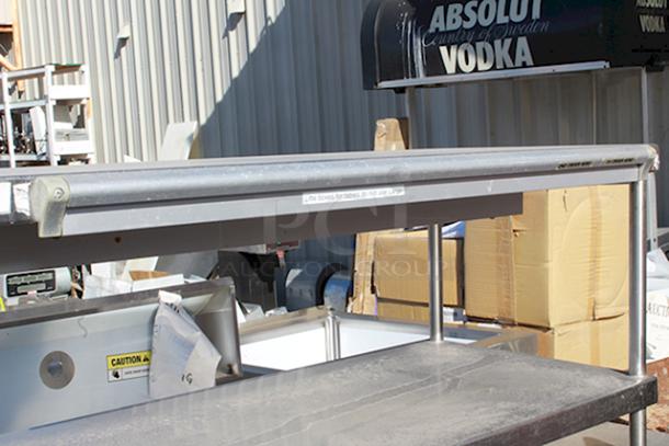 Stainless Steel Enclosed Base Commercial Workstation With Adjustable Mid-Shelf, Double Overshelf, Order TIcket Rail, (2) Nemco Strip Warmers and Delifield 225 6 Gallon Drop In Freezer. In Working Order. - Image 5 of 9