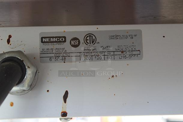 Stainless Steel Enclosed Base Commercial Workstation With Adjustable Mid-Shelf, Double Overshelf, Order TIcket Rail, (2) Nemco Strip Warmers and Delifield 225 6 Gallon Drop In Freezer. In Working Order. - Image 6 of 9