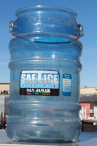 San Jamar SI6000 Saf-T-Ice 6 Gallon Polycarbonate Ice Tote