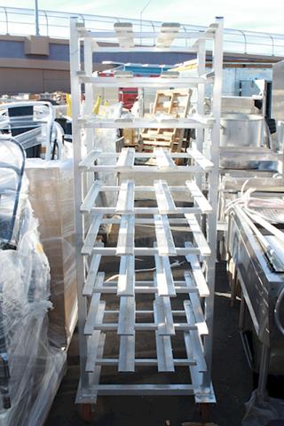 Full-Size Mobile Aluminum Can Rack for #10 and #5 Cans