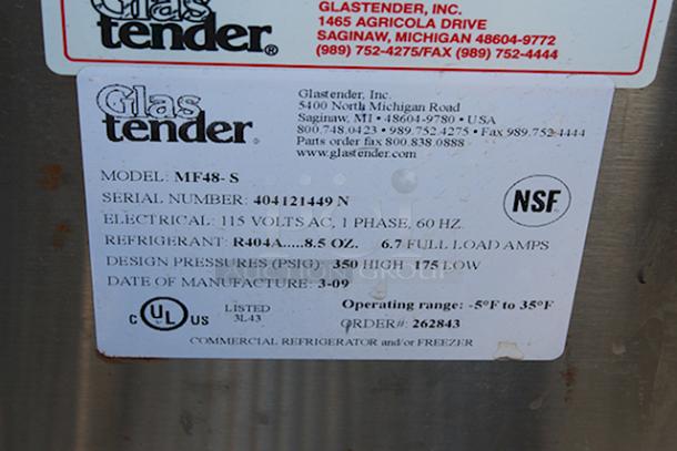 Glastender MF48-S Underbar Glass Froster 48"W X 24"D Self-contained Refrigeration. In Working Order. S/N: 404121449N - Image 4 of 6