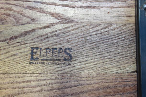 INDUSTRIAL! Elpers Hand Crafted Furniture & Cabinetry Wood and Steel Backless Barstools. 10x Your Bid - Image 9 of 9