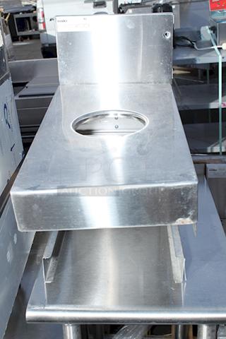 Glastender DWB-12 Underbar Dry Waste Unit 12"W X 24"D 6" Diameter Waste Chutes, Stainless Steel, Removable Top, Accommodates Rubbermaid® Slim Jim™ Trash Receptacle (Not Included), Stainless Steel Construction, No Legs (Designed To Mount To (2) Adjacent Underbar Units). 2x Your Bid