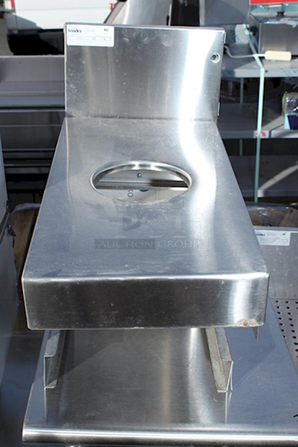 Glastender DWB-12 Underbar Dry Waste Unit 12"W X 24"D 6" Diameter Waste Chutes, Stainless Steel, Removable Top, Accommodates Rubbermaid® Slim Jim™ Trash Receptacle (Not Included), Stainless Steel Construction, No Legs (Designed To Mount To (2) Adjacent Underbar Units). 2x Your Bid - Image 4 of 5
