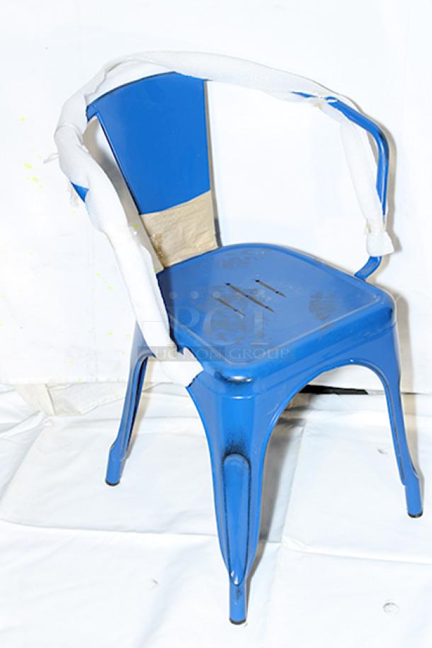 BRAND NEW! Lancaster Table & Seating Alloy Series DISTRESSED Blue Quartz Outdoor Arm Chairs. 28x Your Bid Out Of Original Packaging. - Image 8 of 11