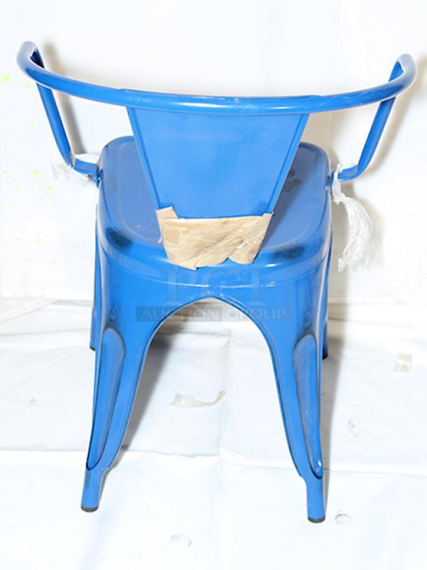 BRAND NEW! Lancaster Table & Seating Alloy Series DISTRESSED Blue Quartz Outdoor Arm Chairs. 28x Your Bid Out Of Original Packaging. - Image 9 of 11