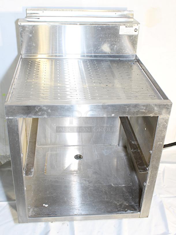 Krowne KR18-GSB3 Royal Series Underbar Glass Storage Cabinet with 24"x24" Drainboard Top and Middle Shelf, 1" Drain In Back Of Cabinet Base. Holds Up to (2) 20"x20" Glass Racks! S/N: 06030006016 - Image 4 of 8