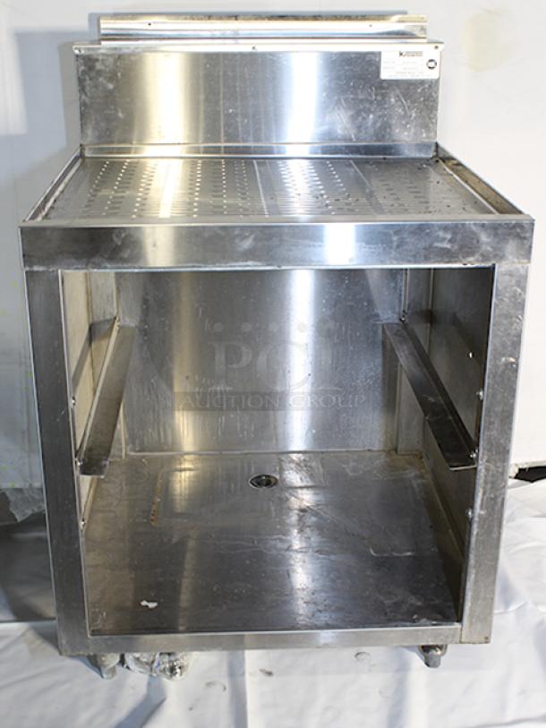 Krowne KR18-GSB3 Royal Series Underbar Glass Storage Cabinet with 24"x24" Drainboard Top and Middle Shelf, 1" Drain In Back Of Cabinet Base. Holds Up to (2) 20"x20" Glass Racks! S/N: 06030006016 - Image 5 of 8