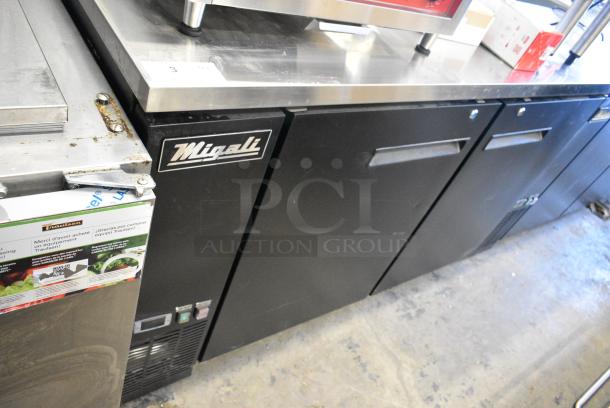 BRAND NEW SCRATCH AND DENT! Migali C-DD60-2-HC Stainless Steel Commercial 2 Door Back Bar Cooler. 115 Volts, 1 Phase. Tested and Working! - Image 1 of 9
