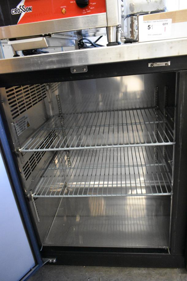 BRAND NEW SCRATCH AND DENT! Migali C-DD60-2-HC Stainless Steel Commercial 2 Door Back Bar Cooler. 115 Volts, 1 Phase. Tested and Working! - Image 4 of 9