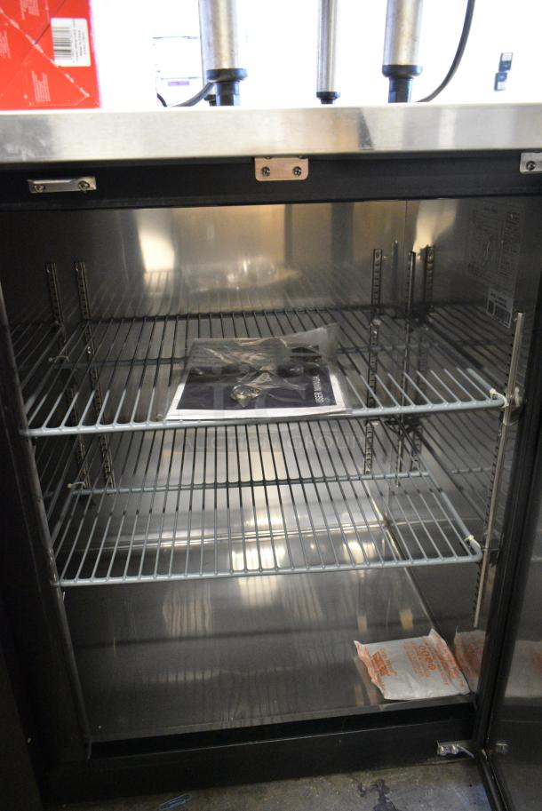 BRAND NEW SCRATCH AND DENT! Migali C-DD60-2-HC Stainless Steel Commercial 2 Door Back Bar Cooler. 115 Volts, 1 Phase. Tested and Working! - Image 5 of 9