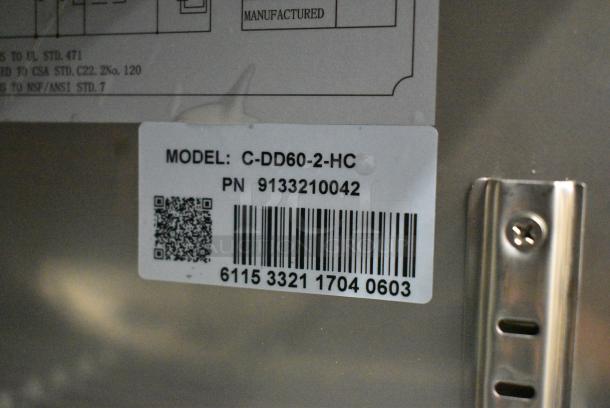 BRAND NEW SCRATCH AND DENT! Migali C-DD60-2-HC Stainless Steel Commercial 2 Door Back Bar Cooler. 115 Volts, 1 Phase. Tested and Working! - Image 8 of 9
