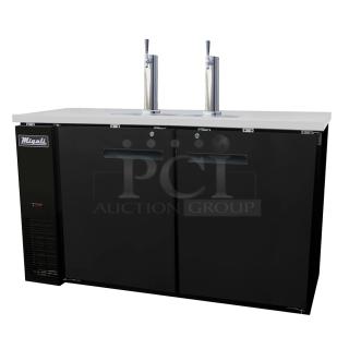 BRAND NEW SCRATCH AND DENT! 2022 Migali C-DD60-2-HC Stainless Steel Commercial 2 Door Direct Draw Kegerator. 115 Volts, 1 Phase. Tested and Working!
