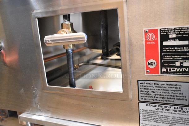 BRAND NEW SCRATCH AND DENT! Town Y-I-SS-N Stainless Steel Commercial Natural Gas Powered Single Burner Wok Range. - Image 6 of 8