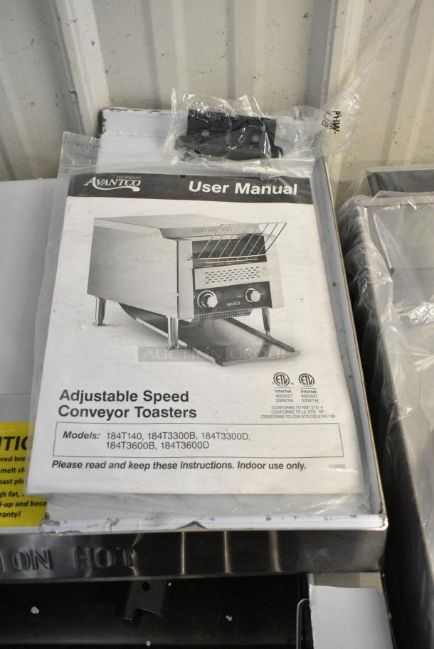 BRAND NEW SCRATCH AND DENT! Avantco 184T3600D Stainless Steel Commercial Countertop Electric Powered Conveyor Toaster Oven. 240 Volts, 1 Phase. - Image 2 of 8