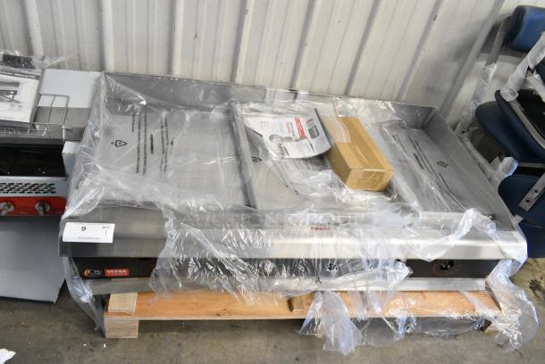 BRAND NEW SCRATCH AND DENT! 2023 Cooking Performance Group CPG 351GTUCPG48N Ultra Series Stainless Steel Commercial Countertop Natural Gas Powered Chrome Top Flat Top Griddle. 120,000 BTU. - Image 2 of 8