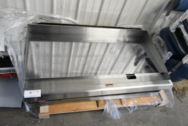BRAND NEW SCRATCH AND DENT! 2023 Cooking Performance Group CPG 351GTUCPG48N Ultra Series Stainless Steel Commercial Countertop Natural Gas Powered Chrome Top Flat Top Griddle. 120,000 BTU. - Image 6 of 8
