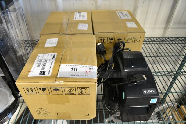 4 BRAND NEW SCRATCH AND DENT! GoDex DT2x Thermal Label Printer. 4 Times Your Bid! - Image 1 of 10
