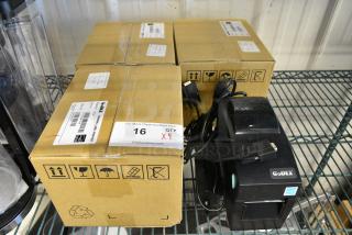 4 BRAND NEW SCRATCH AND DENT! GoDex DT2x Thermal Label Printer. 4 Times Your Bid!