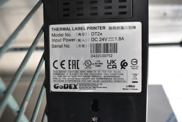 4 BRAND NEW SCRATCH AND DENT! GoDex DT2x Thermal Label Printer. 4 Times Your Bid! - Image 7 of 10