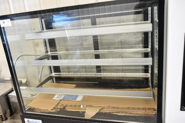 BRAND NEW SCRATCH AND DENT! Avantco 193BCF48B Metal Commercial Floor Style Deli Display Case Merchandiser. 115 Volts, 1 Phase. Tested and Working! - Image 4 of 6