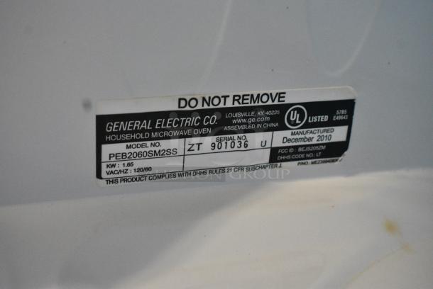 General Electric GE PEB2060SM2SS Countertop Microwave Oven. 120 Volts, 1 Phase. - Image 7 of 7