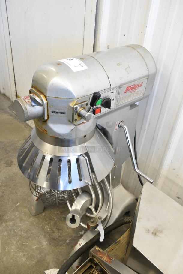 Fleetwood AF-20A Metal Commercial Floor Style 20 Quart Planetary Dough Mixer w/ Bowl Guard, Dough Hook, Whisk and Paddle Attachments. 115 Volts, 1 Phase. Tested and Working! - Image 1 of 7