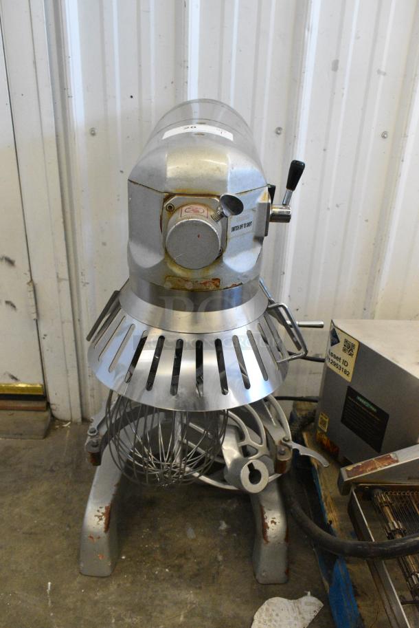 Fleetwood AF-20A Metal Commercial Floor Style 20 Quart Planetary Dough Mixer w/ Bowl Guard, Dough Hook, Whisk and Paddle Attachments. 115 Volts, 1 Phase. Tested and Working! - Image 2 of 7