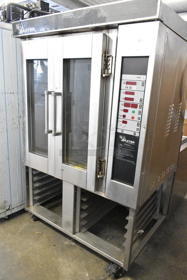 Baxter Stainless Steel Commercial Electric Powered Mini Rotating Rack Oven w/ Double Pan Rack on Commercial Casters. 250 Volts, 3 Phase. - Image 2 of 10