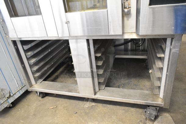 Baxter Stainless Steel Commercial Electric Powered Mini Rotating Rack Oven w/ Double Pan Rack on Commercial Casters. 250 Volts, 3 Phase. - Image 5 of 10