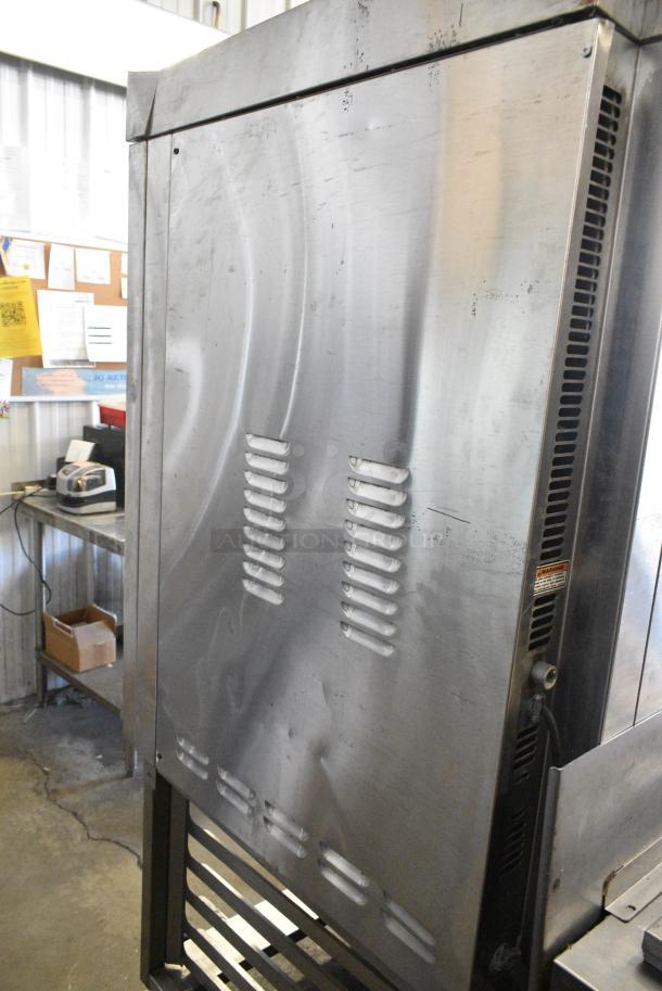 Baxter Stainless Steel Commercial Electric Powered Mini Rotating Rack Oven w/ Double Pan Rack on Commercial Casters. 250 Volts, 3 Phase. - Image 7 of 10