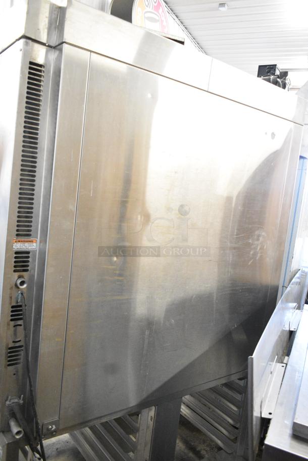 Baxter Stainless Steel Commercial Electric Powered Mini Rotating Rack Oven w/ Double Pan Rack on Commercial Casters. 250 Volts, 3 Phase. - Image 8 of 10
