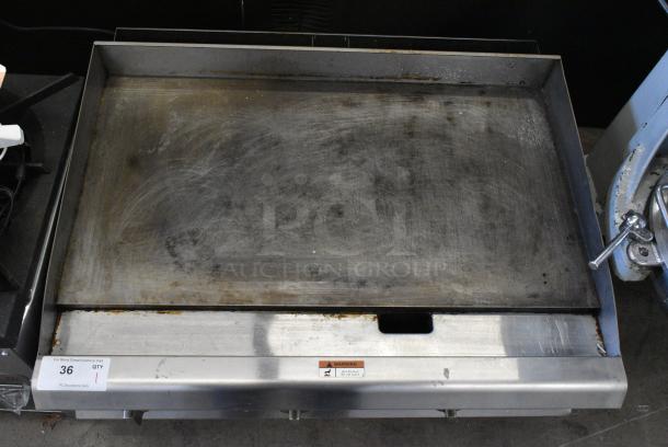 Cooking Performance Group CPG 351GMCPG36NL Stainless Steel Commercial Countertop Natural Gas Powered Flat Top Griddle. - Image 4 of 9