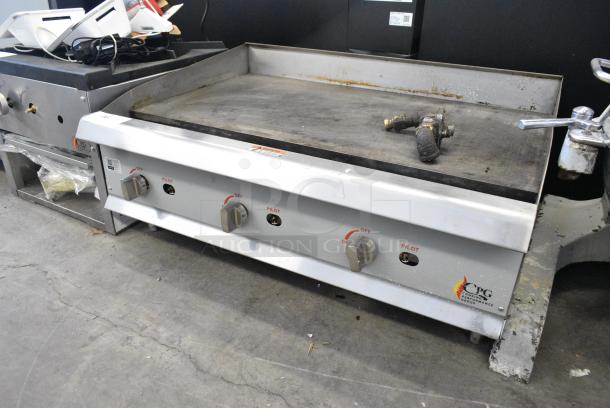 Cooking Performance Group CPG 351GMCPG36NL Stainless Steel Commercial Countertop Natural Gas Powered Flat Top Griddle. - Image 5 of 9