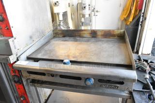 Imperial IPG-36 Stainless Steel Countertop Natural Gas Powered Flat Top Griddle.