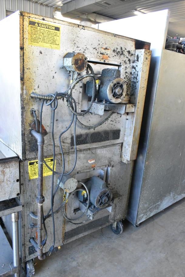 2 Vulcan Stainless Steel Commercial Natural Gas Powered Full Size Convection Oven w/ View Through Doors, and Thermostatic Controls on Commercial Casters. 2 Times Your Bid! - Image 9 of 9