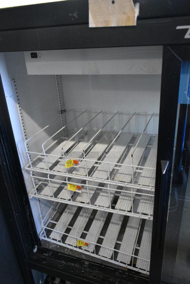 2017 True GDM-41SL-48-HC-LD Metal Commercial 2 Door Reach In Cooler Merchandiser w/ Poly Coated Racks. 115 Volts, 1 Phase. Tested and Working! - Image 5 of 8