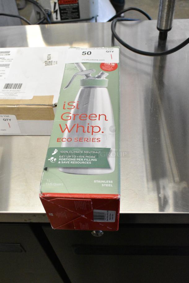 BRAND NEW IN BOX! Isi Green Whip Stainless Steel Whipped Cream Dispenser - Image 2 of 6
