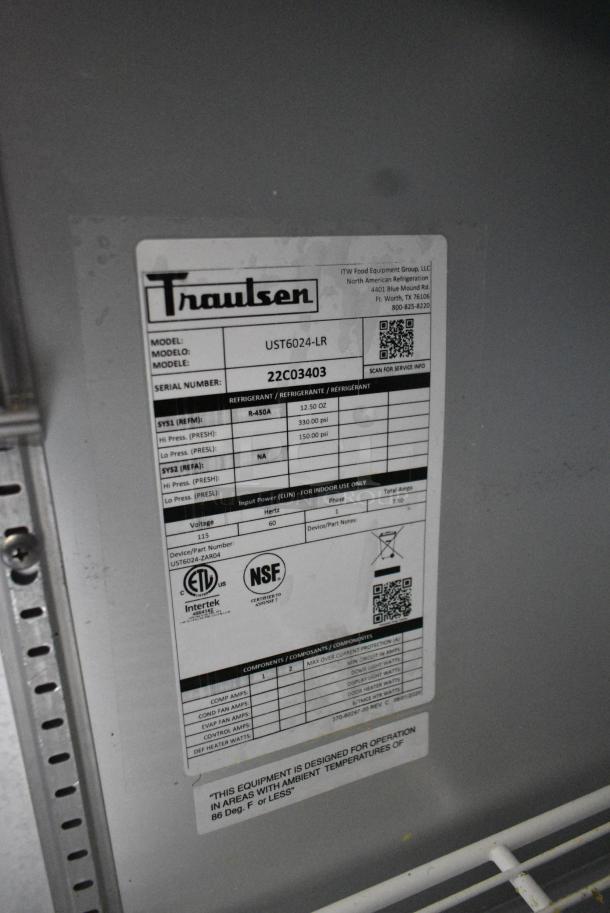 2022 Traulsen UST6024-LR Stainless Steel Commercial Prep Table on Commercial Casters. 115 Volts, 1 Phase. Tested and Working! - Image 11 of 11