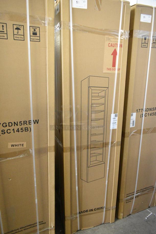 BRAND NEW IN BOX! Galaxy 177GDN5RBW Metal Commercial Single Door Reach In Cooler Merchandiser with Red, White, and Blue LED Lighting. 110-120 Volts, 1 Phase - Image 6 of 7